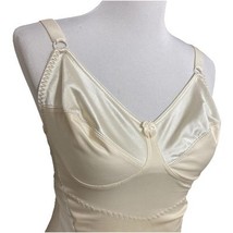 Vintg Crown-ette Shiny Shapewear  Sz 38C Girdle Bra Long Slip Dress Shap... - $38.99