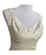 Vintg Crown-ette Shiny Shapewear  Sz 38C Girdle Bra Long Slip Dress Shap... - $731.99 MXN