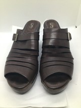 Brown Leather Soft Walk Mules 9.5 m - $17.82