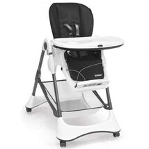 A-Shaped High Chair with 4 Lockable Wheels-Gray - Color: Gray - $207.50