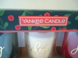 &quot; NIB &quot; Yankee Candle Holiday 3 Jars Balsam &amp; Cedar,Xmas Cookie,Cinnamon &quot; GREAT - £30.04 GBP