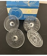 Vintage Williams Sonoma Glass Cookie Stamps 4 Pieces Hearts Clovers Flow... - $13.50 CAD