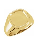 18k Yellow Gold Men&#39;s 12 mm Square Signet Ring - $7,384.25 CAD+
