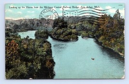 View of Huron From Michigan Central Railway Bridge Ann Arbor MI DB Postcard P13 - £3.53 GBP