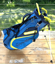 2022 TaylorMade Select ST Stand bag 7 way top Blue/Navy/Lime - £95.45 GBP