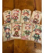 16 Christmas Elves Junk Journal Tags - $12.00