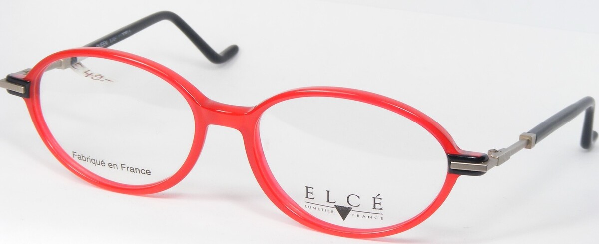 NOS ELCE QUEEN 1745 RED EYEGLASSES GLASSES PLASTIC FRAME 49-16-130mm FRANCE - $47.74