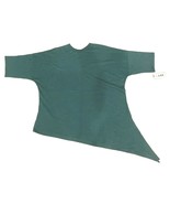 Vintage KOOLERS by RAINBOW Shirt Womens Large Green Asymmetrical Baggy 8... - £14.64 GBP