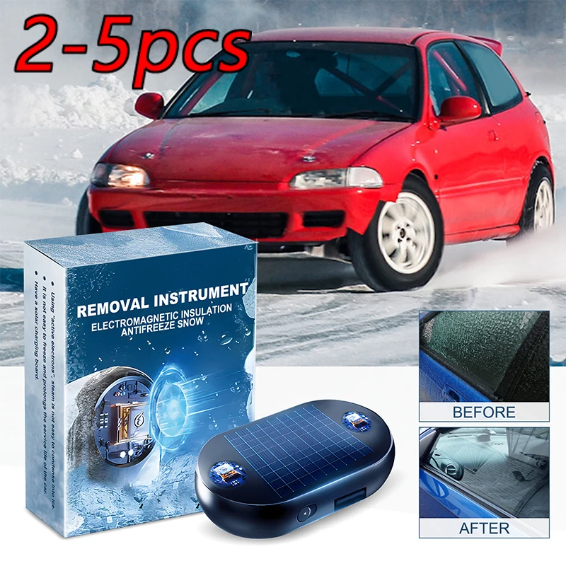 2-5pcs Car Window Glass Anti-ice Snow Remover Solar/USB Antifreeze Snow Removal - £11.16 GBP+