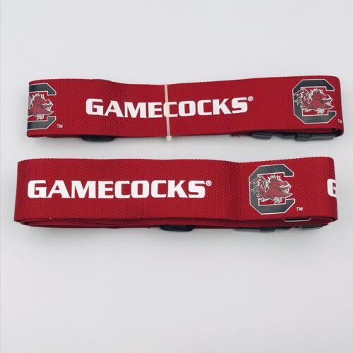 Primary image for Two (2) South Carolina Gamecocks NCAA Aminco Luggage Red ID Bag Straps New