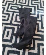 River Island Black Knee High Boots Suede Size 5uk Express Shipping  - £26.95 GBP