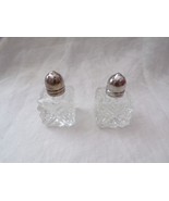 Vintage 50&#39;s Japan Cut Crystal S&amp;P Shakers w/Metal Caps - $14.84