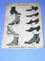 Shoe Store Advertisement Vintage 1883 Edwin C Burt Samuel Cohn &amp; Bro. - £11.84 GBP