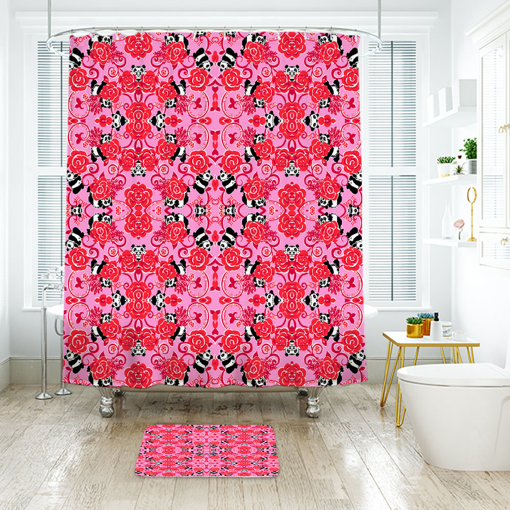 Primary image for Lilly Pulitzer Alpha Omicron Pi Shower Curtain Bath Mat Bathroom Waterproof