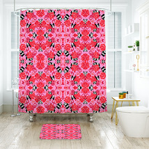 Lilly Pulitzer Alpha Omicron Pi Shower Curtain Bath Mat Bathroom Waterproof - £18.31 GBP+