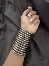 Black Spiral Bracelet For Women Boho Style Indian Metal Bangle For Girl ... - £14.62 GBP