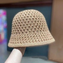 Handmade Crochet Floppy Top Summer Hats Collapsible Dome Bucket Hat  Out Solid C - £151.84 GBP