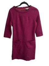 BODEN Womens Dress JASMINE Ottoman Sheath in Mulled Wine Purple Knee Length Sz 6 - £19.17 GBP