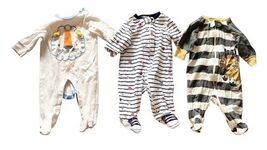Newborn Baby Clothes Lot 11 Pc Bodysuits Sleepers Carter’s Cat & Jack Unisex B image 2
