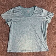 Real Essentials Women’s Scoop Neck T-shirt Tee Size 2X Blue/Green - €6,84 EUR