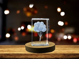 LED Base included | Festive Christmas Balloons | 3D Engraved Crystal Decoration - $39.99 - $399.99