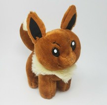 9&quot; Vintage Pokemon Nintendo Eevee Brown Character Stuffed Animal Plush Toy - £33.44 GBP