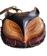 FOX Genuine Leather Wristlet Wallet Change Coin Purse Zip Closure Foxy C... - €14,43 EUR