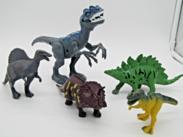 5 Vintage Dinosaurs Toys Play Child Kid Learning Preowned Different Sizes - £11.90 GBP