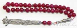 Luxury Prayer Worry Beads Tesbih Thailand Ruby and Sterling - XXR collector&#39;s - £351.36 GBP