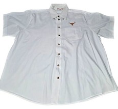 Texas Longhorns mens shirt xxl Button Down WHITE orange logo University ... - £12.29 GBP