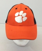 Clemson University Tigers Men&#39;s Orange Black Hook &amp; Loop Headgear Baseball Hat - £9.43 GBP