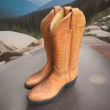 Tony Lama Vintage 1993 5.5 B Style H5149 Tan Cowboy Boot New Reg # 09317159 - $237.49