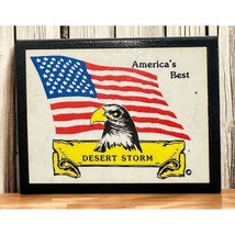 Desert Storm Refrigerator Magnet Vintage Military American Flag Eagle - £6.21 GBP