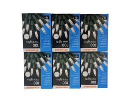 SYLVANIA Clear 100 Mini Christmas String Lights Indoor/Outdoor Lot of 6 - £47.30 GBP
