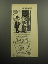 1957 Heinz Tomato Ketchup Ad - I had an overwhelming desire to eat - $18.49