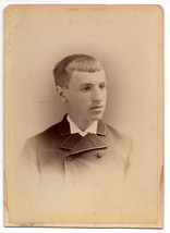 Cabinet Photo Nice Looking Young Man Well Dressed Turn of Century -New York City - £3.18 GBP