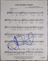 Alanis Morissette Signed YOU OUGHTA KNOW 8.5x11 Sheet Music Photo Page A... - $296.01