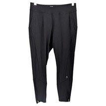 Black Yoga Pants With Pockets High Waist Stretch Leggings Size Medium Hi... - $430.07 MXN
