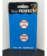 2013 Sew Perfect Mini Baseball Embroidered Patch 2 In Pack Iron On Rayon... - £2.32 GBP