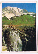 Postcard Mt Rainier National Park &amp; Myrtle Falls Washington State - £2.33 GBP