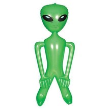 Jumbo 8 Foot Tall Green Alien Inflate Extra Terrestrial Fun Halloween Props - £20.34 GBP