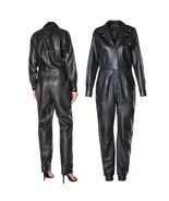 FEMALE WOMAN PREMIUM LEATHER CATSUIT JUMPSUIT OVERALL COSPLAY COSTUME PA... - $301.10