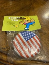 Tin Spinner Top Brand American Flag Yo-Yo New Sealed - £4.74 GBP