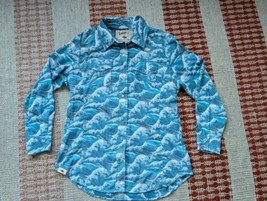 Pearl Snap Western Hawaiian Long-Sleeve shirt - Medium - Wrangler cowboy cowgirl - $38.70