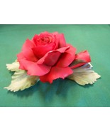 Beautiful Collectible CAPODIMONTE   RED ROSE Figure - £15.49 GBP