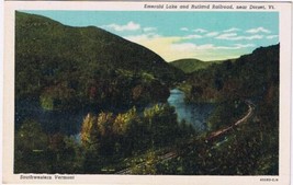 Postcard Emerald Lake &amp; Rutland Railroad Near Dorset Vermont - £1.64 GBP