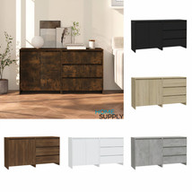 Modern Wooden Large 2 Piece Home Sideboard Storage Cabinet Unit With 3 Drawers - £140.56 GBP+