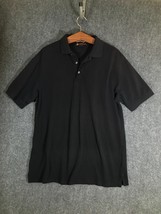Harriton XL Polo Shirt Mens Extra Large Golf Wear Black Short Sleeve Sof... - £8.93 GBP