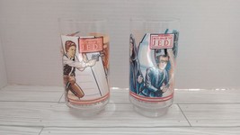 2 Vntg 1983 Star Wars Return of the Jedi Han Solo &amp; Luke  Burger King Glasses - £21.41 GBP