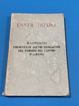 Old Albania BOOK-ENVER HOXHA-RAPPORTO All Viii Congresso Del PARTITO-1981 - $54.45